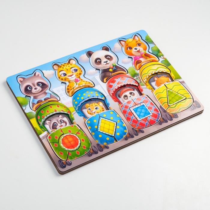 Сортер-вкладыш "Звери в колясках"
Сортер-вкладыш "Звери в колясках"