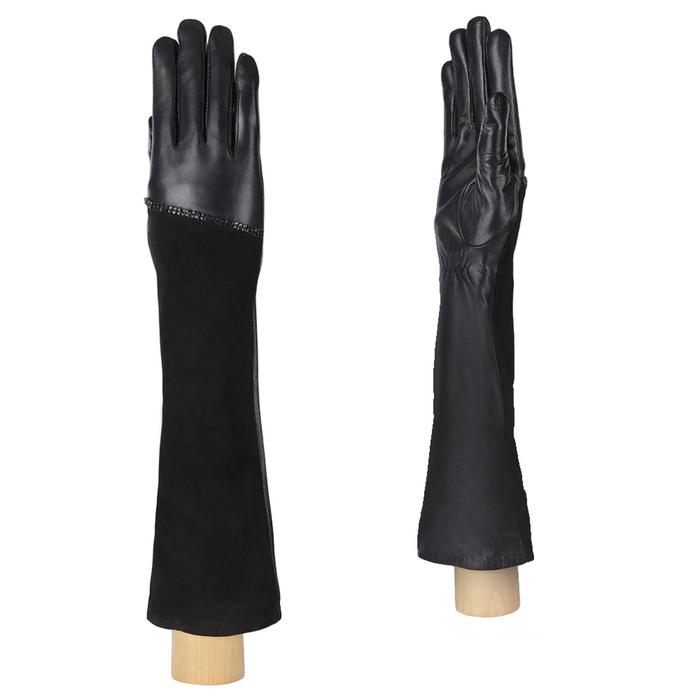 Перчатки женские, натуральная кожа, размер 7, черный 
Перчатки женские, натуральная кожа, размер 7, черный