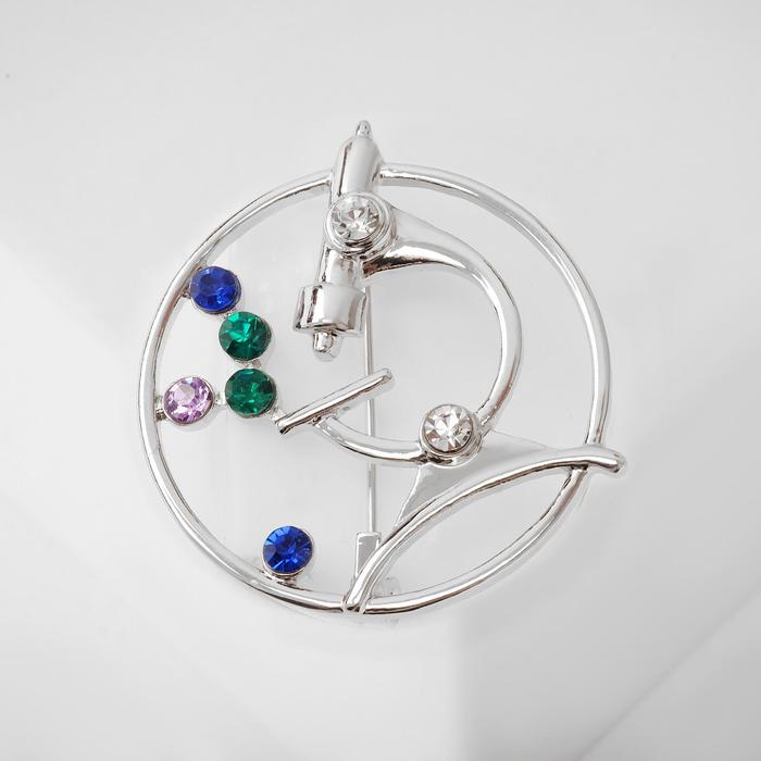 Брошь "Микроскоп", цветная в серебре
Брошь "Микроскоп", цветная в серебре