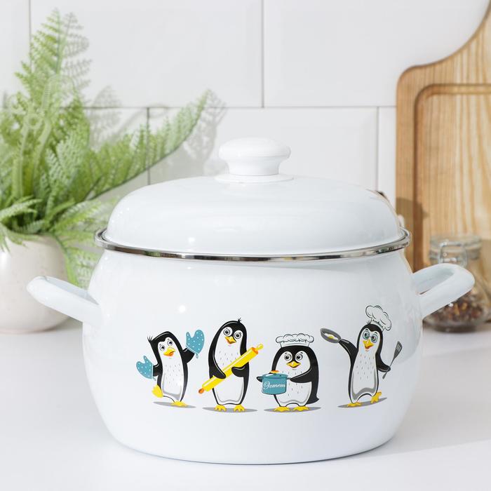 Кастрюля сферическая «Пингвины», 5 л
Кастрюля сферическая «Пингвины», 5 л