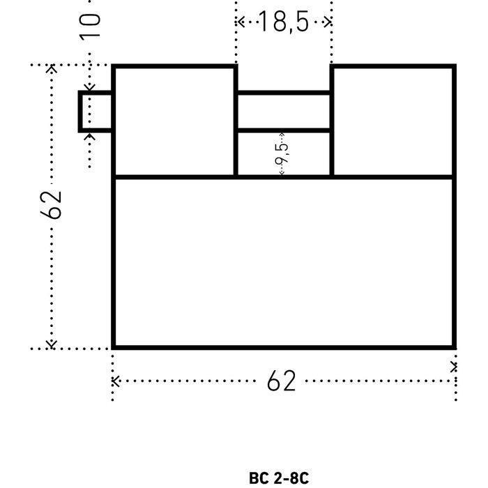 фото Замок навесной "аллюр" вс2-8с d=10 мм