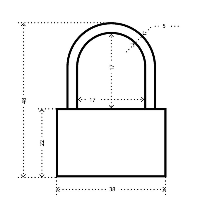 фото Замок навесной "аллюр" вс1л-340 (bl-340), d=5 мм