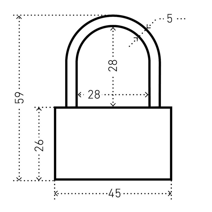 фото Замок навесной "аллюр" вс1л-350 (bl-350), d=5 мм