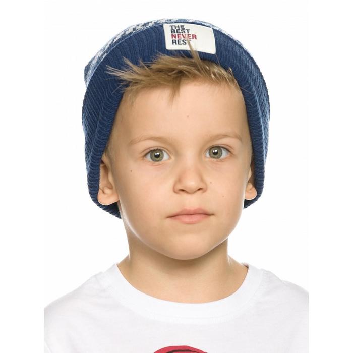 фото Шапка для мальчиков, размер 48-50, цвет тёмно-синий pelican