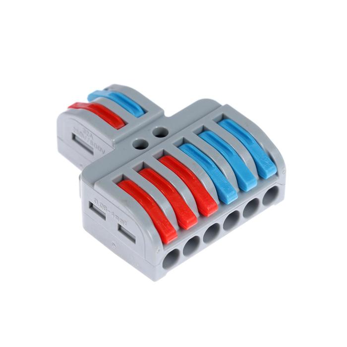 Клемма электрическая проходная Luazon Lighting, 32А, 0,08-4 мм2, фаза/ноль, 2/6, наб. 3 ш.
Клемма электрическая проходная Luazon Lighting, 32А, 0,08-4 мм2, фаза/ноль, 2/6, наб. 3 ш.