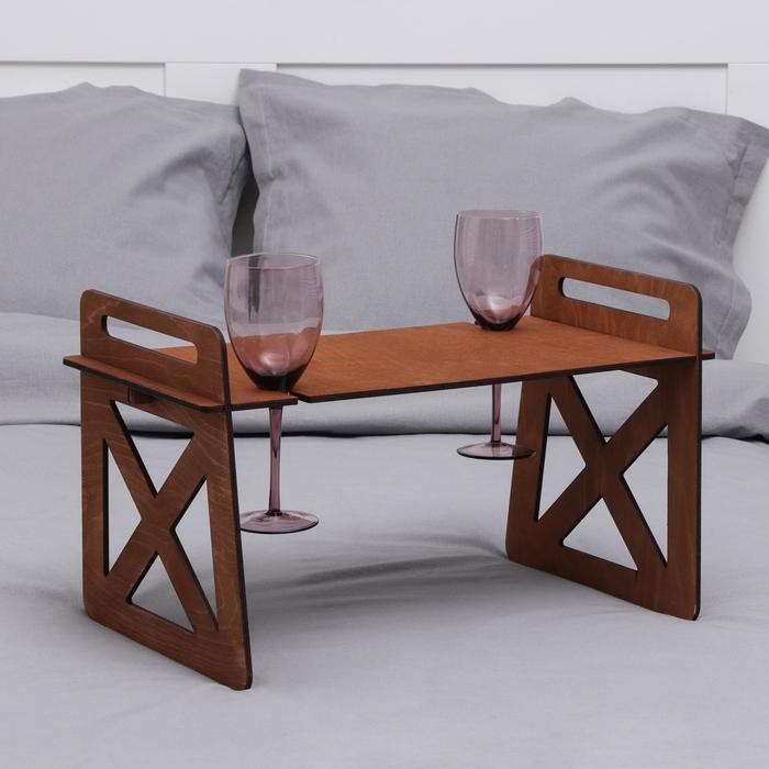 Столик-поднос для вина и двух бокалов с ручками, 55×27×32 см
Столик-поднос для вина и двух бокалов с ручками, 55×27×32 см