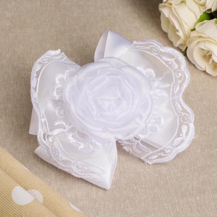 Бант для девочек с резинкой "Фелисия", белый, 15 см 
Бант для девочек с резинкой "Фелисия", белый, 15 см