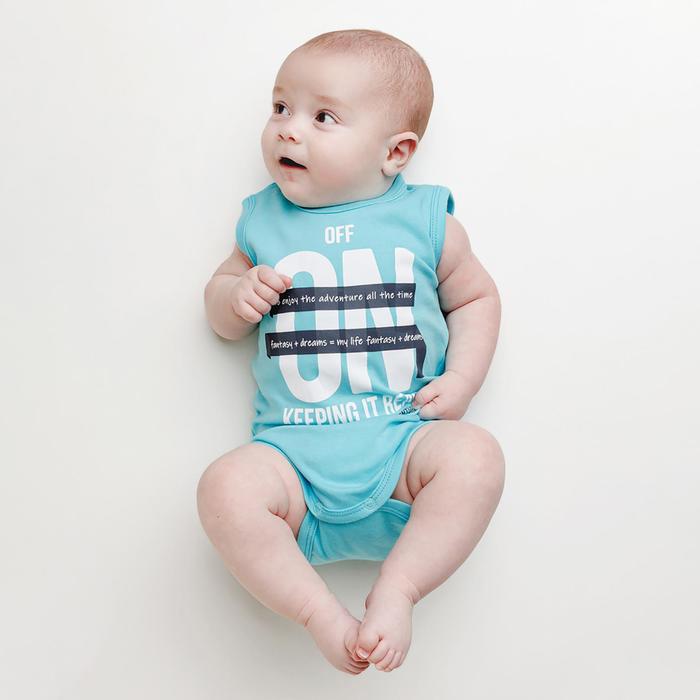 Боди детский ON/OFF, цвет бирюзовый, рост 68 см 
Боди детский ON/OFF, цвет бирюзовый, рост 68 см