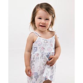 Сарафан для девочки, цвет белый/зайки, рост 92 см 
Сарафан для девочки, цвет белый/зайки, рост 92 см