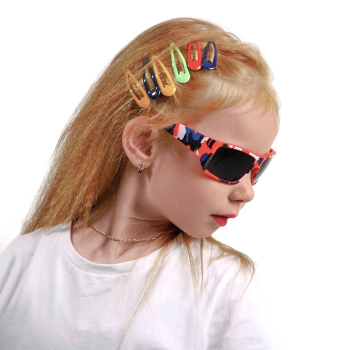 фото Очки солнцезащитные детские, uv 400, линза 3.8х5.5 см, ширина 12 см, дужка 13 см, микс мастер к