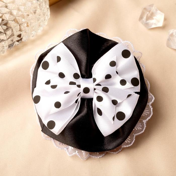 Резинка для волос "Бантик в горошек" чёрно-белый
Резинка для волос "Бантик в горошек" чёрно-белый