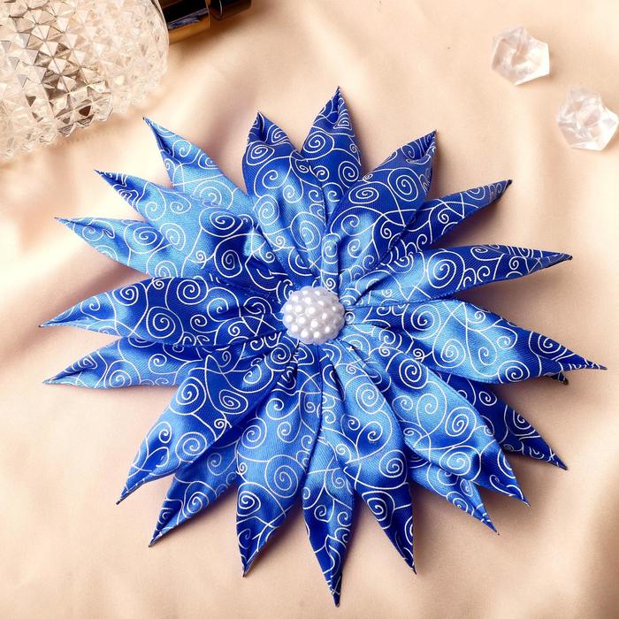 Резинка для волос "Пышная астра" синяя 
Резинка для волос "Пышная астра" синяя