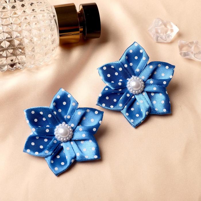 Резинка для волос "Цветочек в горошек" (цена за пару) синий
Резинка для волос "Цветочек в горошек" (цена за пару) синий