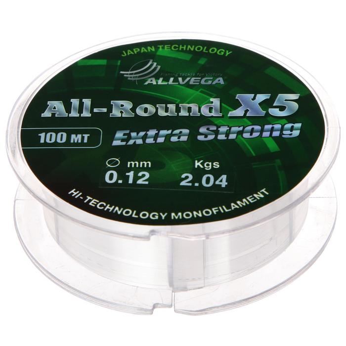 Леска Allvega All-round X5 0,12, 100 м
Леска Allvega All-round X5 0,12, 100 м