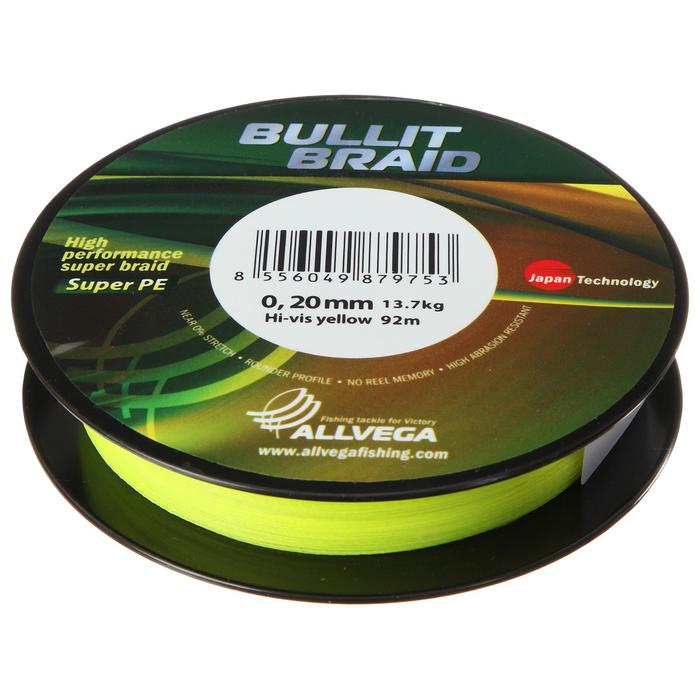Леска плетёная Allvega Bullit Braid hi-vis yellow 0,20, 92 м
Леска плетёная Allvega Bullit Braid hi-vis yellow 0,20, 92 м