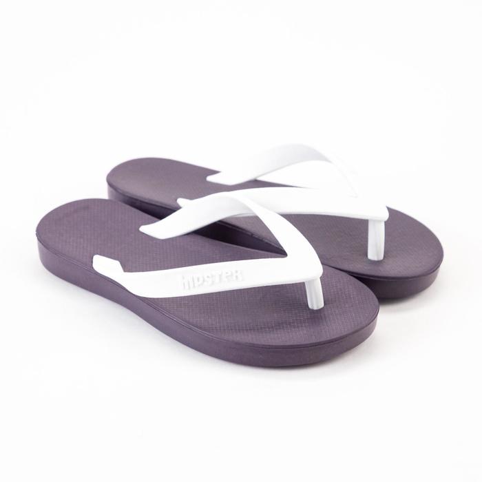 фото Сланцы детские, цвет сливовый/белый, размер 31