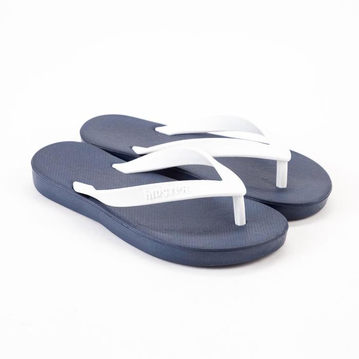 фото Сланцы детские, цвет тёмно-синий/белый, размер 30