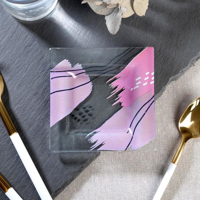 Блюдце квадратное «Яркие пятна», стекло, 10х10 см
Блюдце квадратное «Яркие пятна», стекло, 10х10 см