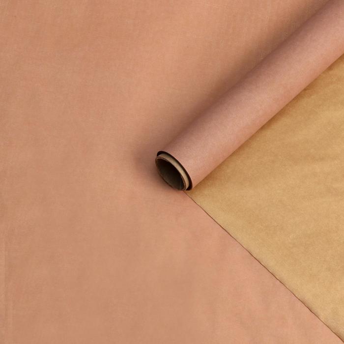 Бумага упаковочная тишью двухстороняя, коричневая-золотая, 0,6 х 10 м
Бумага упаковочная тишью двухстороняя, коричневая-золотая, 0,6 х 10 м