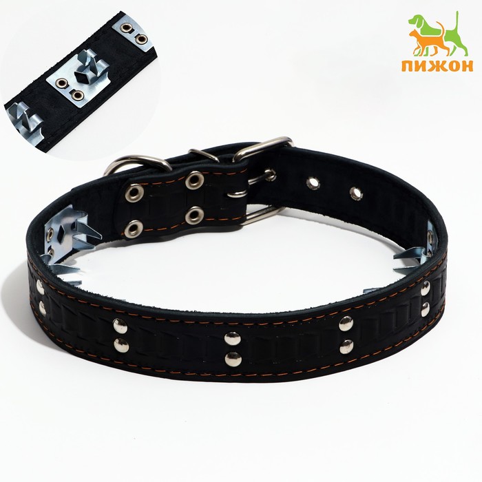 Ошейник кожаный строгий, 70 х 3,5 см, ОШ 50-61 см, чёрный
Ошейник кожаный строгий, 70 х 3,5 см, ОШ 50-61 см, чёрный