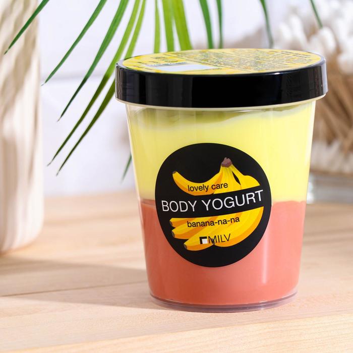 Крем-йогурт для тела Milv «Банан», двухцветный, 210 г
Крем-йогурт для тела Milv «Банан», двухцветный, 210 г