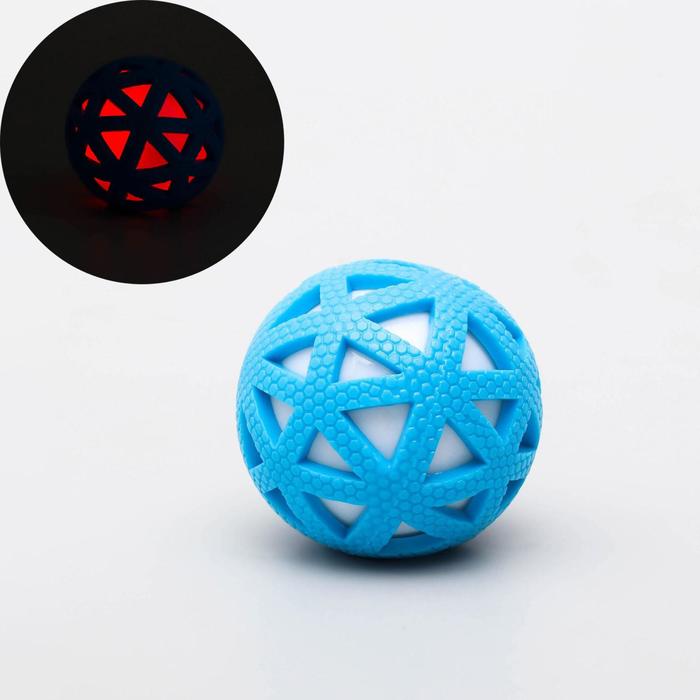 Мячик сетчатый, 7 см, со светом, голубой/белый
Мячик сетчатый, 7 см, со светом, голубой/белый