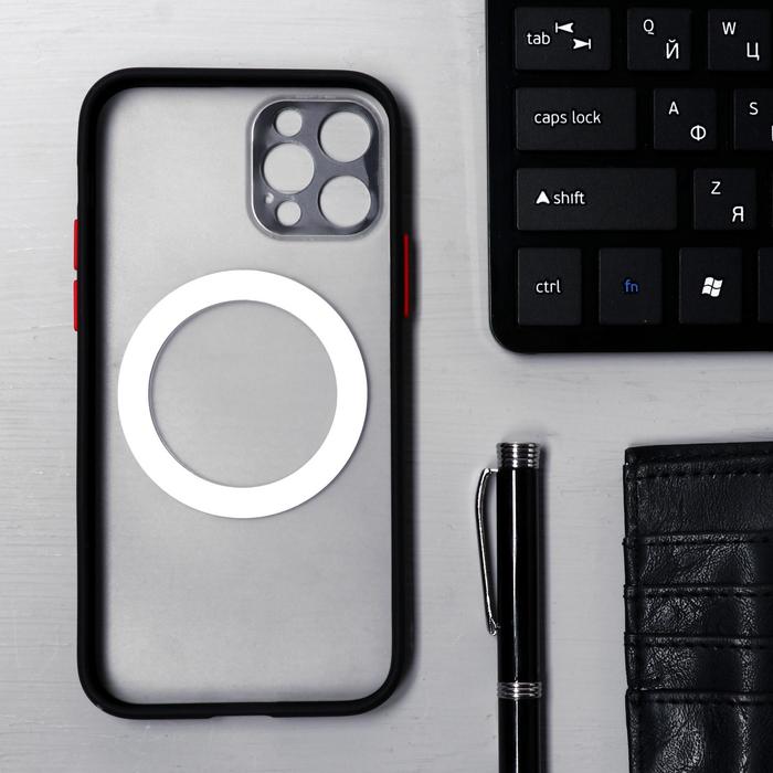 Чехол LuazON для iPhone 12 Pro, поддержка MagSafe, с окантовкой, пластиковый, черный
Чехол LuazON для iPhone 12 Pro, поддержка MagSafe, с окантовкой, пластиковый, черный