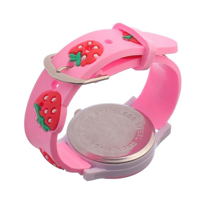фото Часы наручные детские "земляника", d-3 см, ремешок 20 см