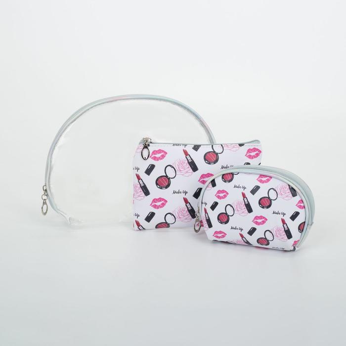 Набор косметичек на молнии, 3 в 1, цвет серебристый
Набор косметичек на молнии, 3 в 1, цвет серебристый
