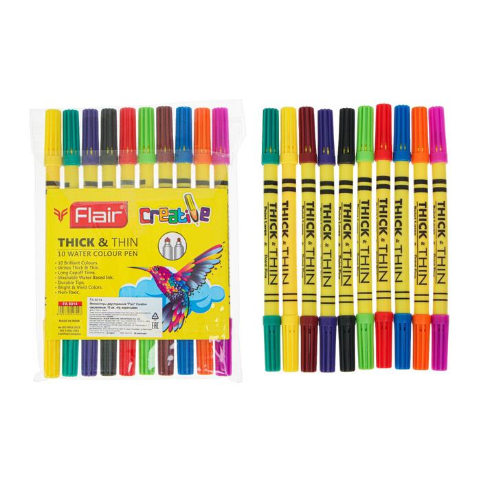 Фломастеры двусторонние 10цв FLAIR CREATIVE смываемые, пласт., европодвес FA 8014
Фломастеры двусторонние 10цв FLAIR CREATIVE смываемые, пласт., европодвес FA 8014