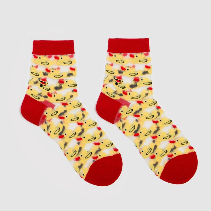 Носки женские "Уточки", цвет бордовый, размер 36-40 
Носки женские "Уточки", цвет бордовый, размер 36-40