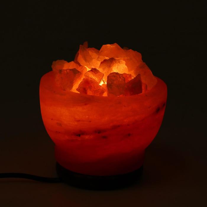 фото Солевая лампа wonder life "ваза с камнями", 15 вт, 2 кг, гималайская соль, от сети