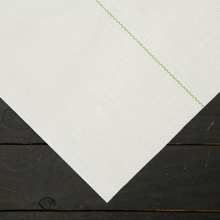 Агроткань застилочная, с разметкой, 10 × 2,1 м, плотность 100 г/м², полипропилен, белая, колышки - 10 шт., Nacsan