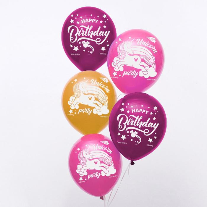 Воздушные шары "Happy birthday unicorn party", Минни Маус и единорог (набор 5 шт) 12 дюйм
Воздушные шары "Happy birthday unicorn party", Минни Маус и единорог (набор 5 шт) 12 дюйм