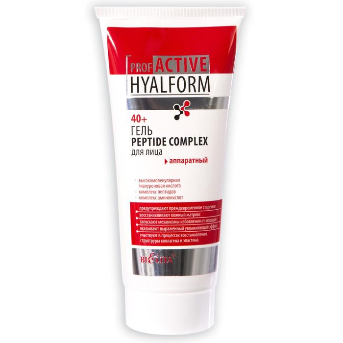 Гель PEPTIDE COMPLEX для лица BIELITA Prof Active Hyalform аппаратный, 40+, 200 мл
Гель PEPTIDE COMPLEX для лица BIELITA Prof Active Hyalform аппаратный, 40+, 200 мл