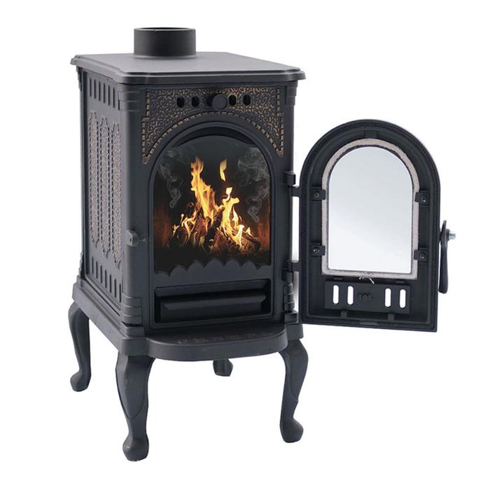 фото Печь отопительная чугунная «сибирь 6», со стеклом нмк