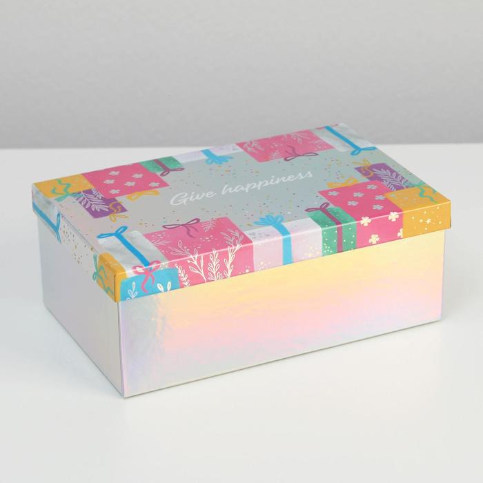 Коробка прямоугольная иридисцентная «С Днем Рождения», 22 х 14 х 8.5 см
Коробка прямоугольная иридисцентная «С Днем Рождения», 22 х 14 х 8.5 см