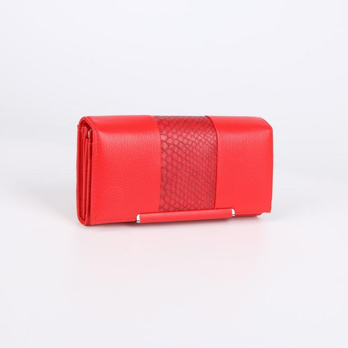 Кошелёк женский, 3 отдела на магнитах, цвет красный
Кошелёк женский, 3 отдела на магнитах, цвет красный