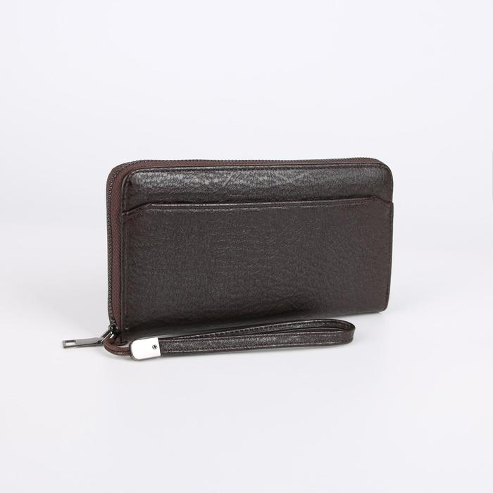 Портмоне мужское, отдел на молнии, хлястик, цвет коричневый
Портмоне мужское, отдел на молнии, хлястик, цвет коричневый