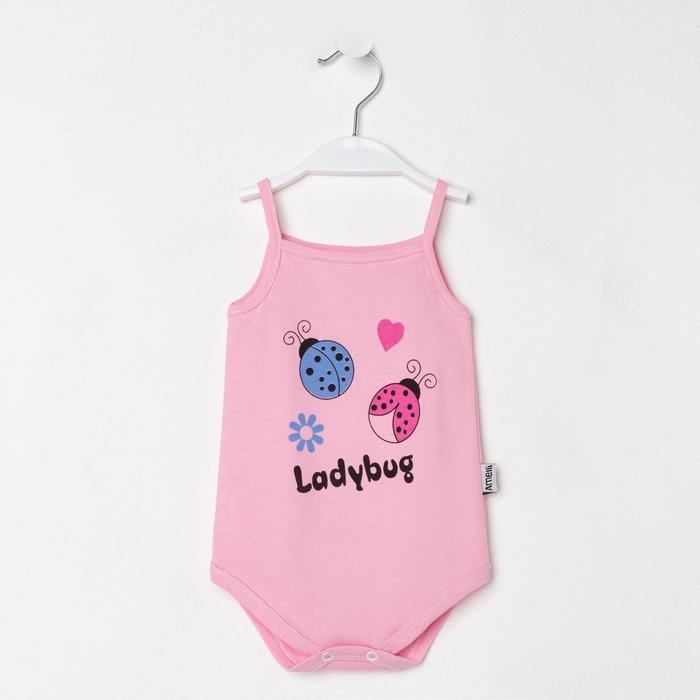 Боди-майка «Божья коровка», цвет розовый, рост 68 см
Боди-майка «Божья коровка», цвет розовый, рост 68 см