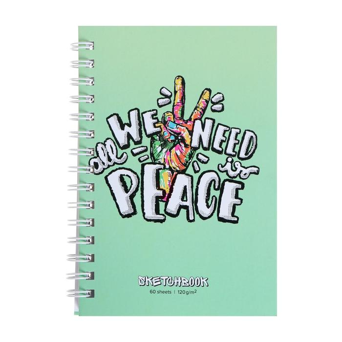 Скетчбук А5, 60 листов на гребне "Всем мир", твёрдая обложка, ламинация Soft-Touch, блок 120 г/м²
Скетчбук А5, 60 листов на гребне "Всем мир", твёрдая обложка, ламинация Soft-Touch, блок 120 г/м²