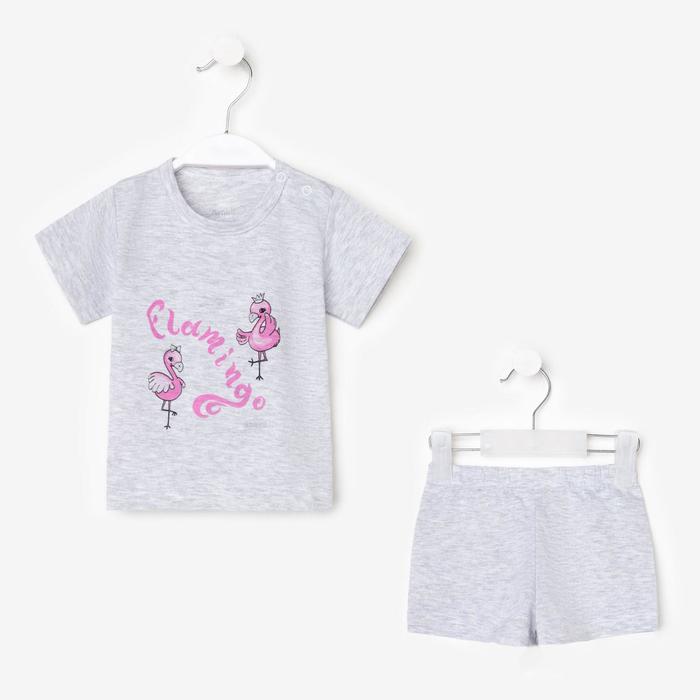 Комплект для девочки «Фламинго», цвет серый, рост 80 см
Комплект для девочки «Фламинго», цвет серый, рост 80 см