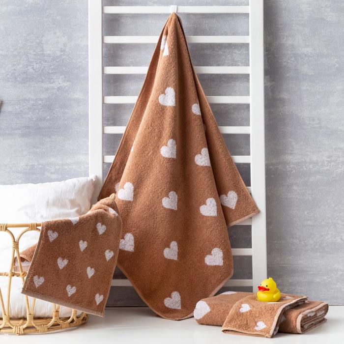 Полотенце махровое Крошка Я «Сердечки» 70х130 см, цвет мокко, 100% хлопок, 360г/м2
Полотенце махровое Крошка Я «Сердечки» 70х130 см, цвет мокко, 100% хлопок, 360г/м2