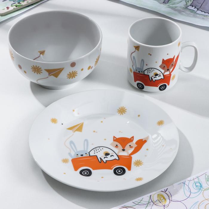Набор посуды «Тележка», 3 предмета: кружка, тарелка, тарелка глубокая
Набор посуды «Тележка», 3 предмета: кружка, тарелка, тарелка глубокая