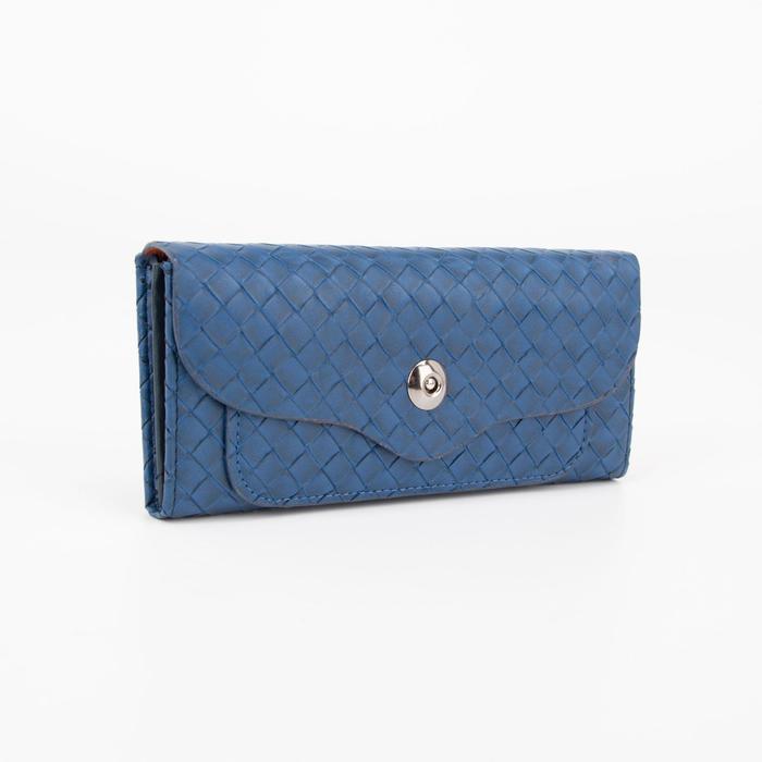 Кошелёк женский, 3 отдела на магните, цвет синий
Кошелёк женский, 3 отдела на магните, цвет синий