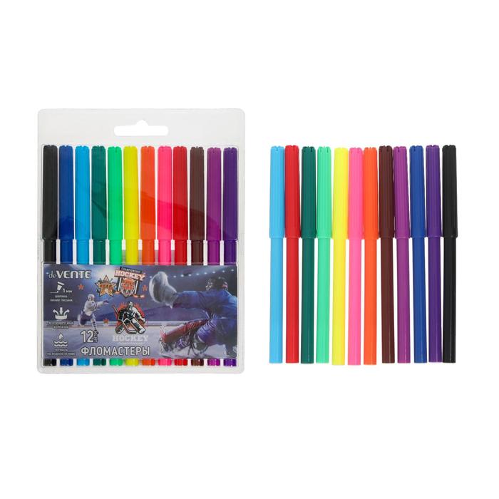 Фломастеры 12 цветов, deVENTE Hockey Championship вентилируемый колпачок 
Фломастеры 12 цветов, deVENTE Hockey Championship вентилируемый колпачок