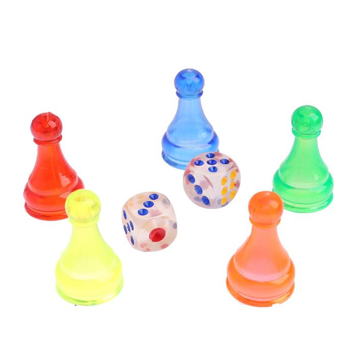 Набор для настольных игр 5 фишек 3.5х2.1, 2 кубика 1.3х1.3 см
Набор для настольных игр 5 фишек 3.5х2.1, 2 кубика 1.3х1.3 см