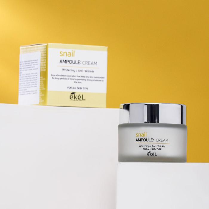 Крем для лица Ekel, ампульный с муцином улитки, 50 мл
Крем для лица Ekel, ампульный с муцином улитки, 50 мл