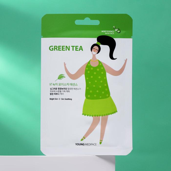Тканевая маска-салфетка для лица Young Mediface, тонизирующая с зеленым чаем, 25 мл
Тканевая маска-салфетка для лица Young Mediface, тонизирующая с зеленым чаем, 25 мл