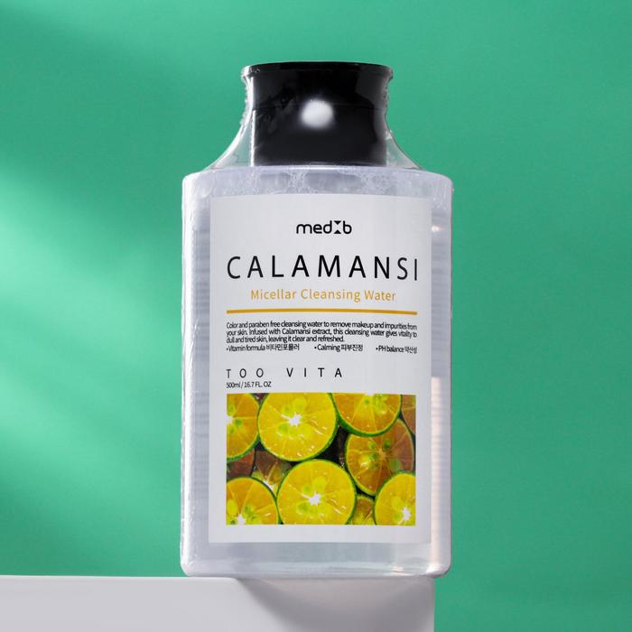 Мицеллярная очищающая вода Med B, с экстрактом каламанси, 500 мл 
Мицеллярная очищающая вода Med B, с экстрактом каламанси, 500 мл